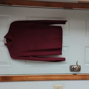 Women's, Karen Scott, Sz M, Cranberry, Turtleneck, Machine Washable